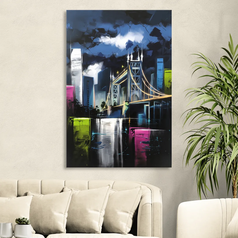Sacramento Urban Street Art Sitting Room - Canvas Wall Art
