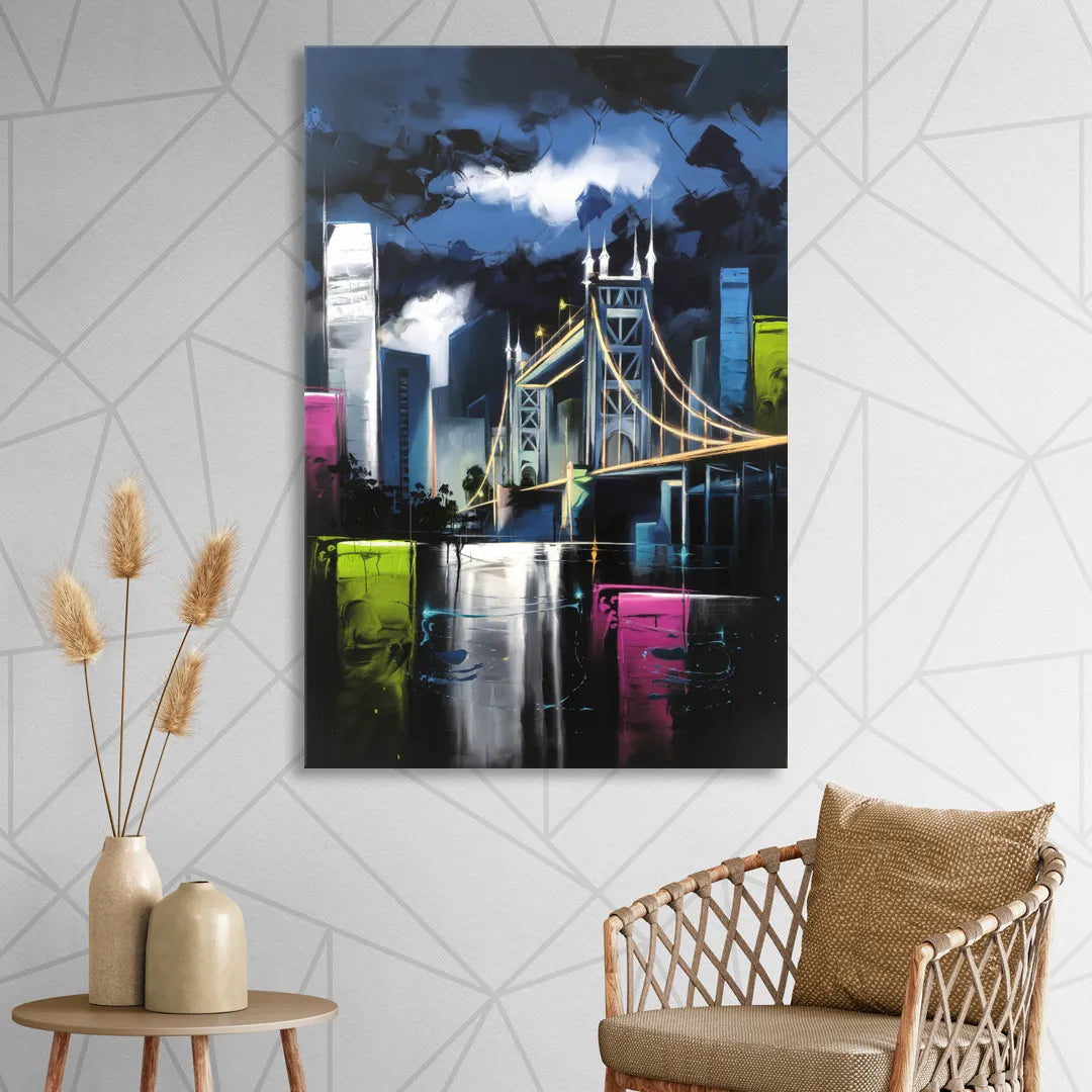 Sacramento Urban Street Art Living Room - Canvas Wall Art