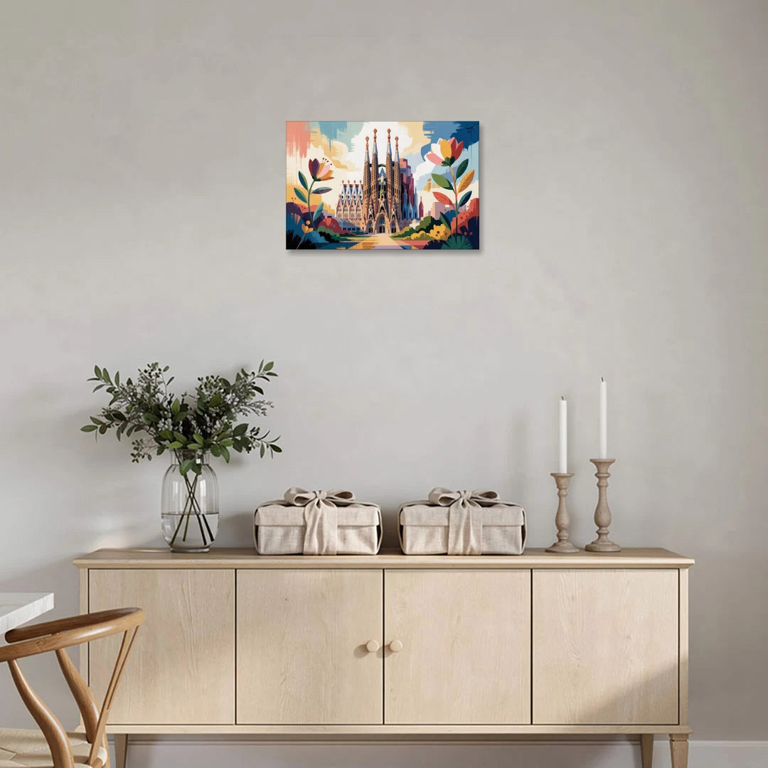 Sagrada Familia Splendor - Canvas Wall Art - Coffee Table - 24x16