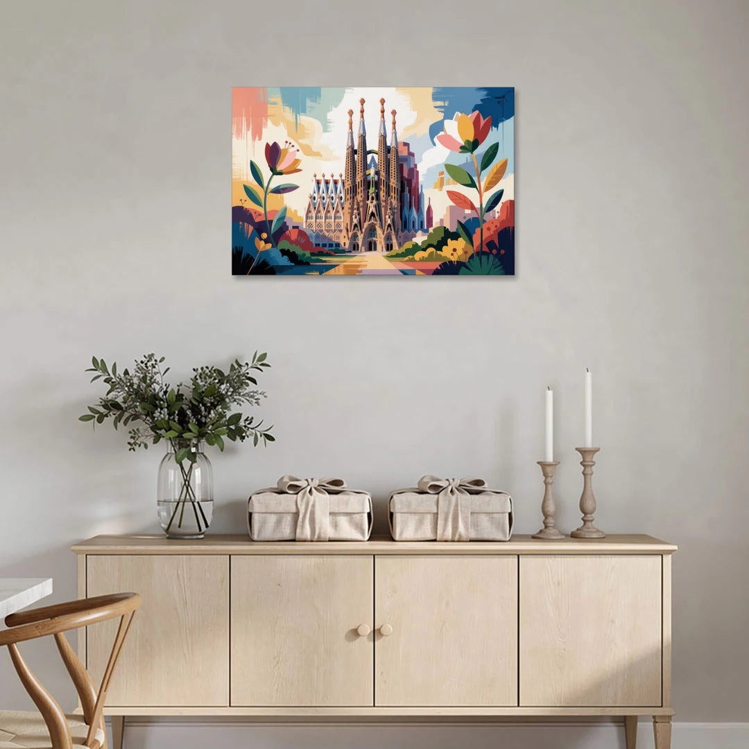Sagrada Familia Splendor - Canvas Wall Art - Coffee Table - 36x24
