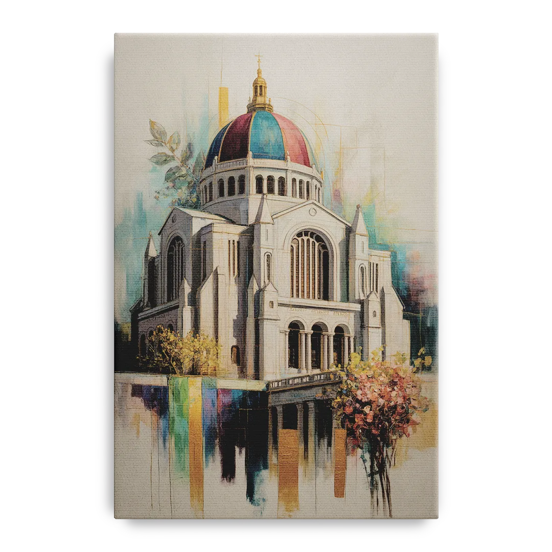 Saint Josephs Oratory Front - Canvas Wall Art