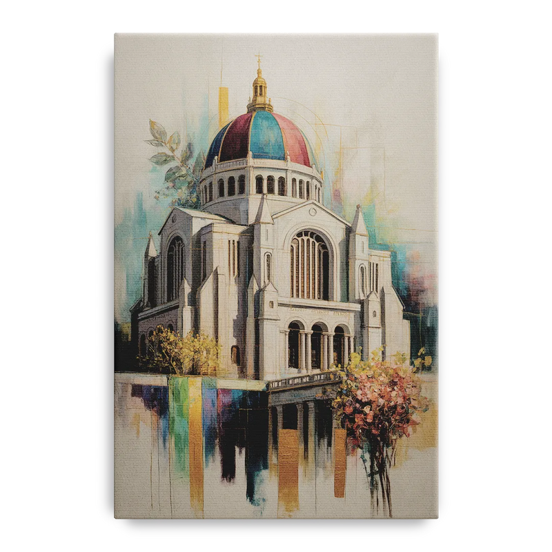 Saint Josephs Oratory Front - Canvas Wall Art