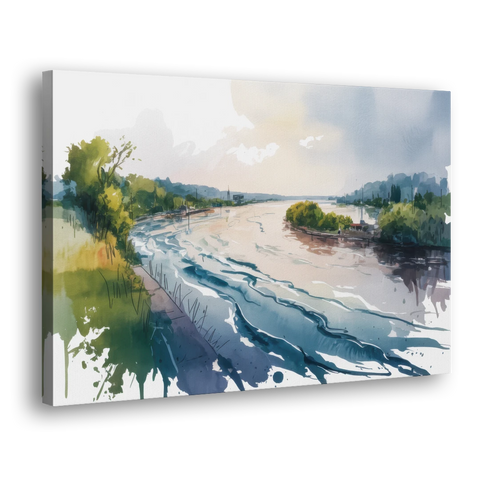 Saint Lawrence River View - Canvas Wall Art - Side