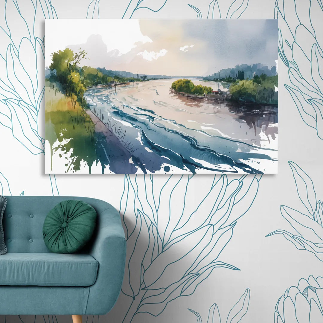 Saint Lawrence River View Sitting Room - Canvas Wall Art