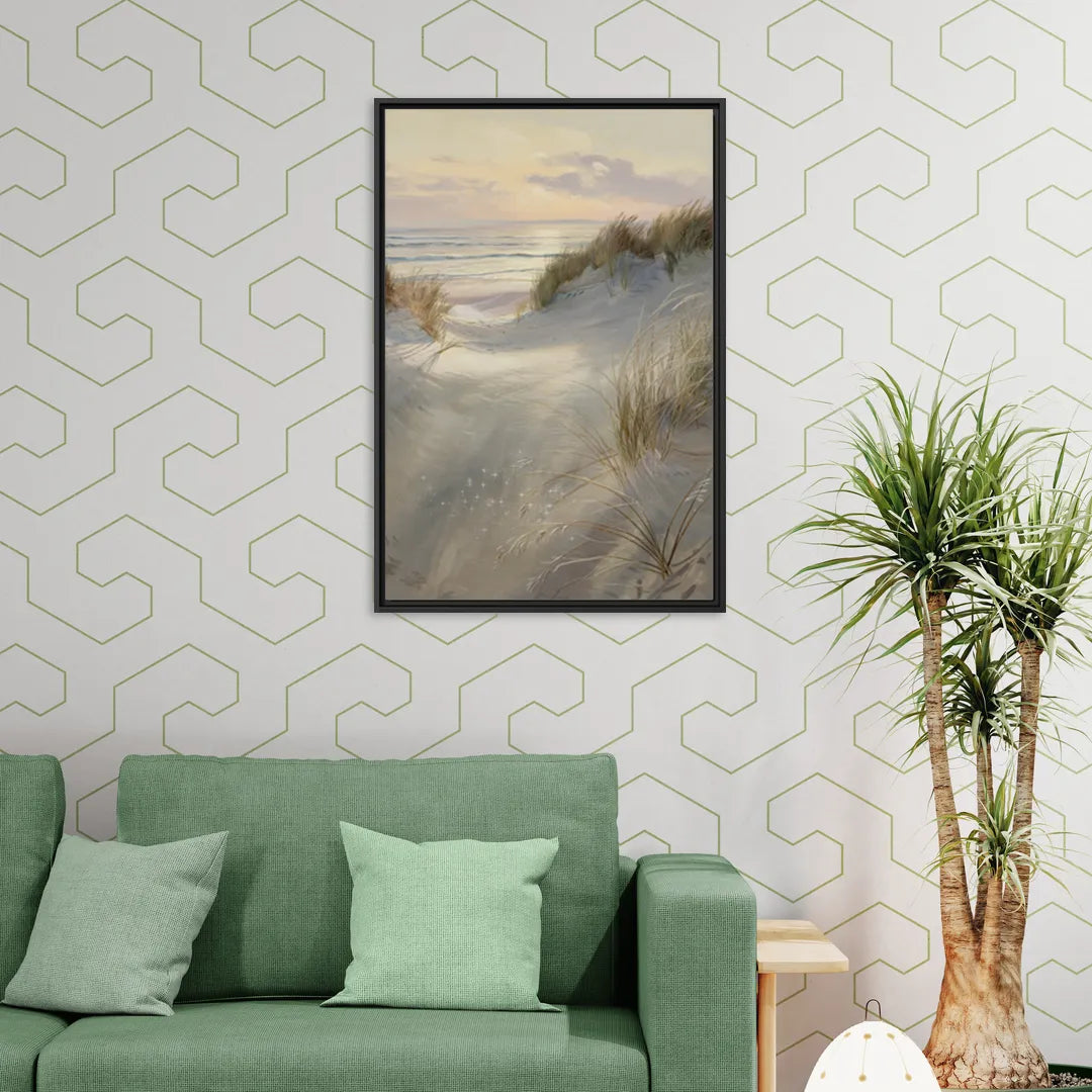 Salem Coastal Charm - Living Room Black Frame Canvas