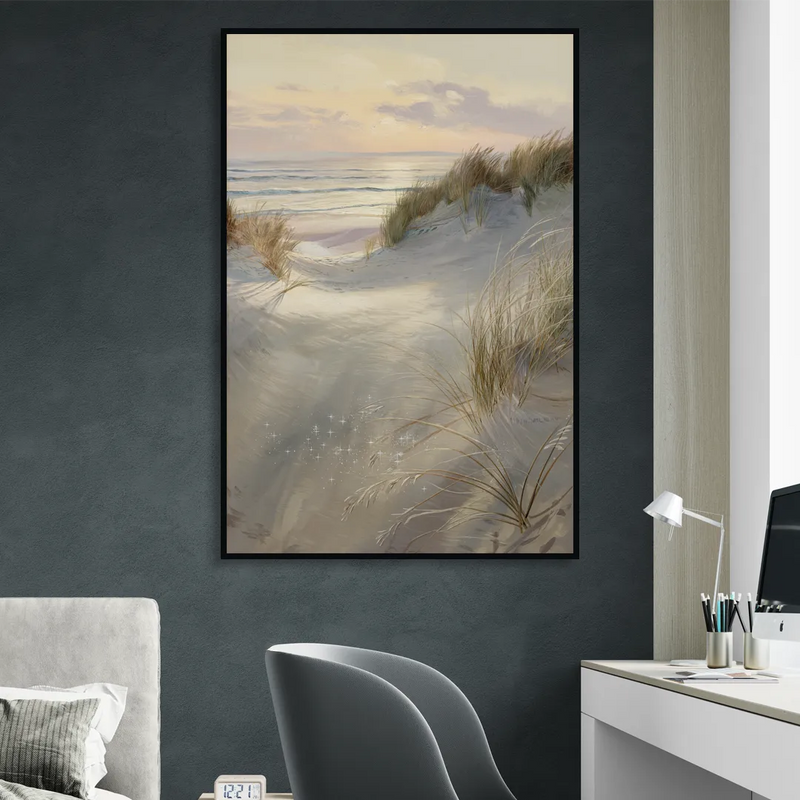 Salem Coastal Charm Living Room - Black Canvas Wall Art