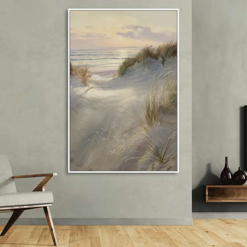 Salem Coastal Charm Living Room - White Canvas Wall Art