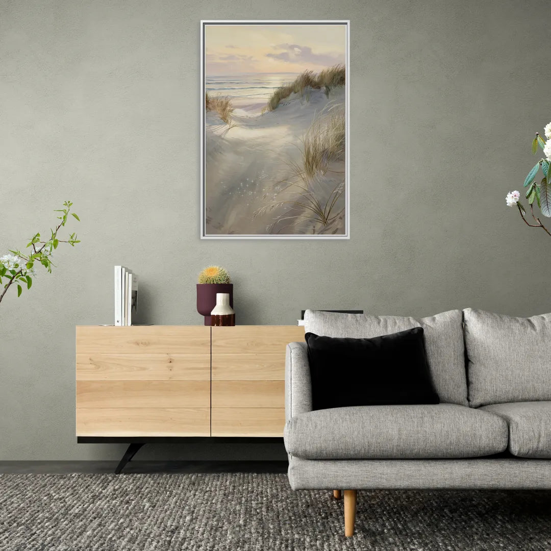 Salem Coastal Charm - Living Room White Frame Canvas