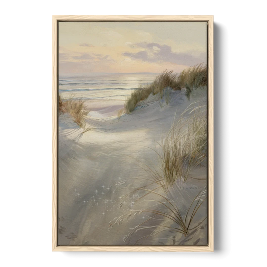 Salem Coastal Charm - Oak Framed Canvas Wall Art - Front