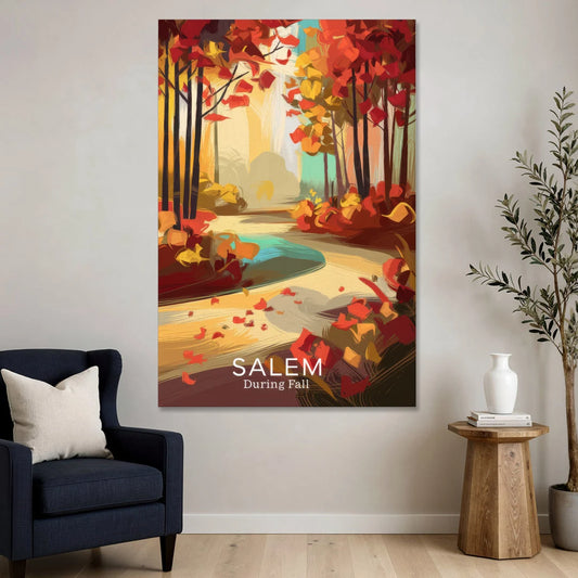 Salem Fall Foliage - Canvas Wall Art - Sofa - 40x60