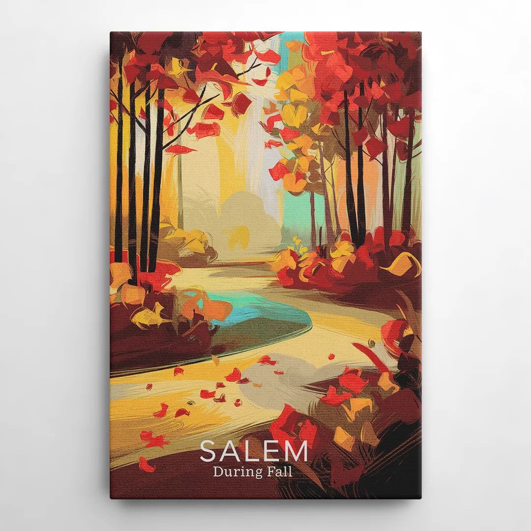 Salem Fall Foliage - Canvas Wall Art