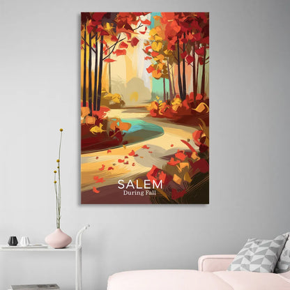 Salem Fall Foliage Sitting Room - Canvas Wall Art