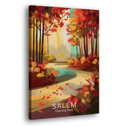 Salem Fall Foliage Side - Canvas Wall Art