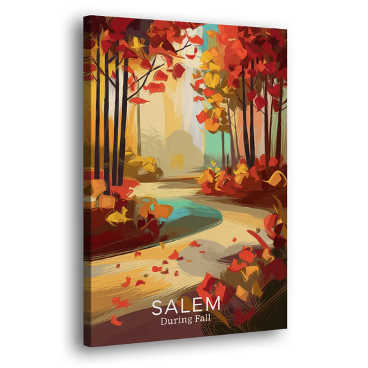 Salem Fall Foliage Side - Canvas Wall Art