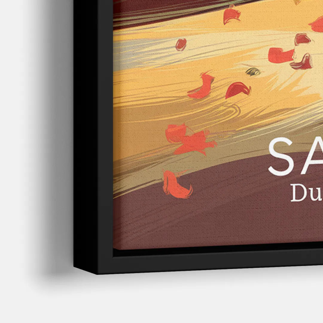 Salem Fall Foliage - Close-Up Black Frame Canvas