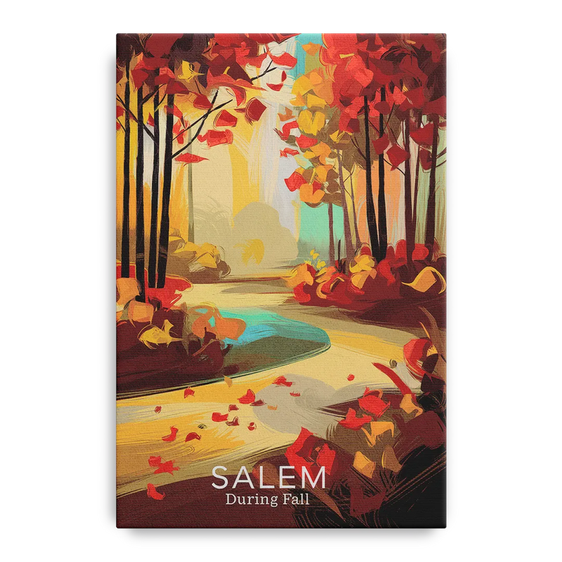 Salem Fall Foliage Front - Canvas Wall Art