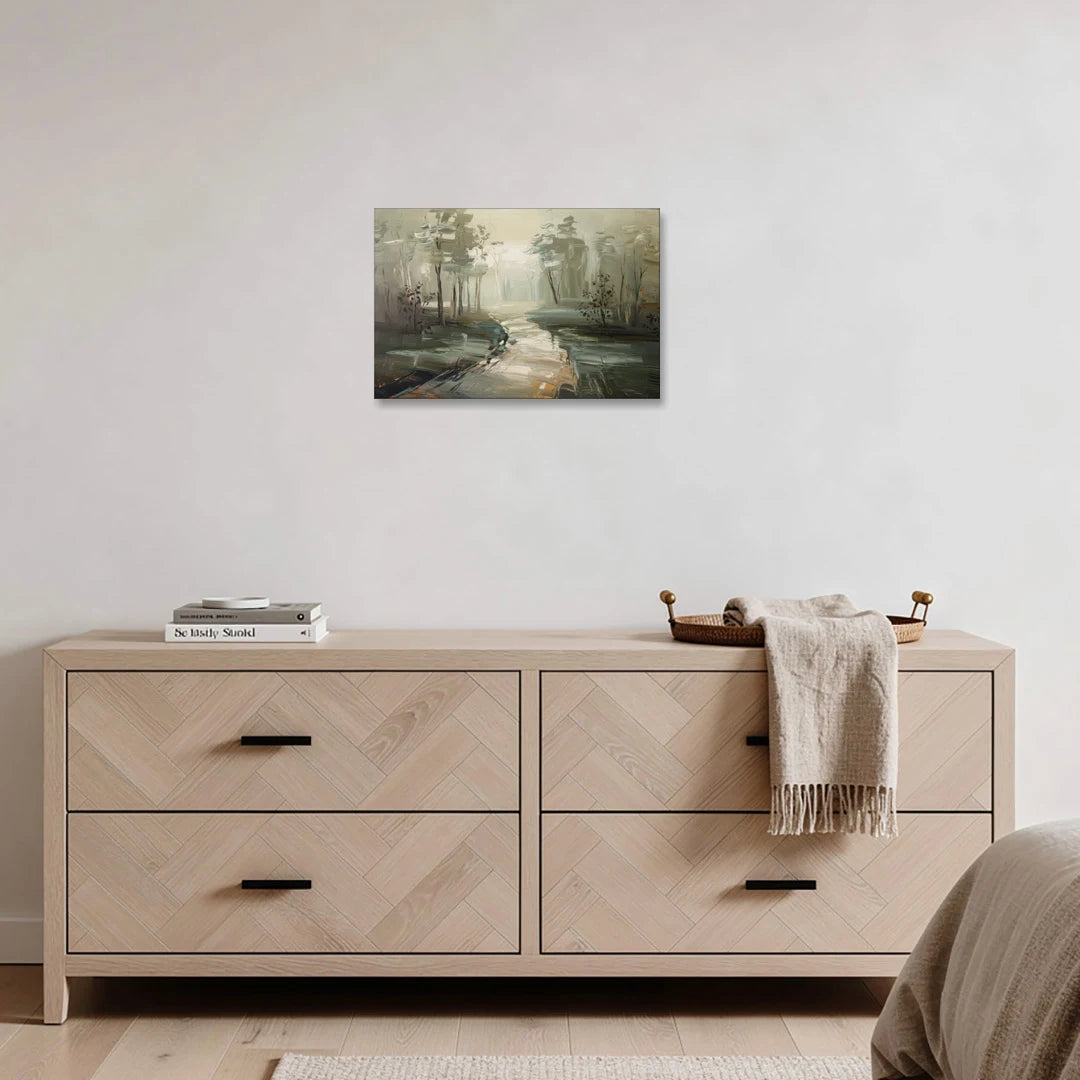 Salem Foggy Morning - Canvas Wall Art - Coffee Table - 24x16