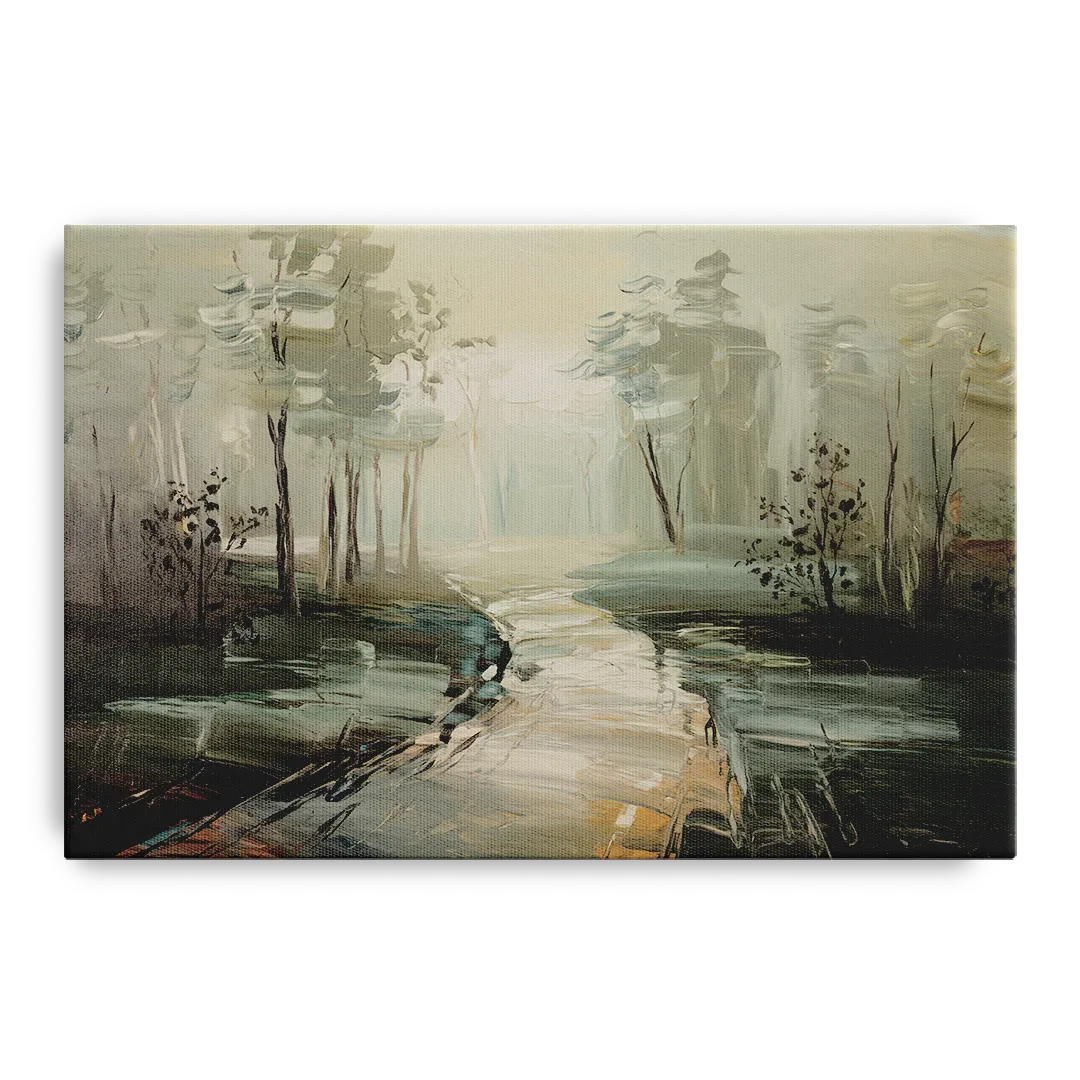 Salem Foggy Morning Front - Canvas Wall Art