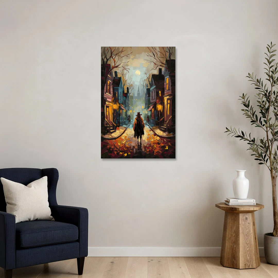 Salem Historic Downtown - Canvas Wall Art - Sofa - 24x36