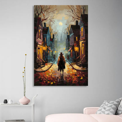 Salem Historic Downtown Living Room - Canvas Wall Art