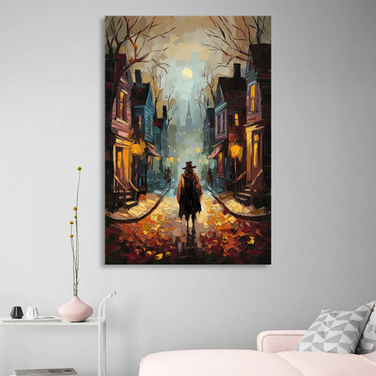 Salem Historic Downtown Living Room - Canvas Wall Art