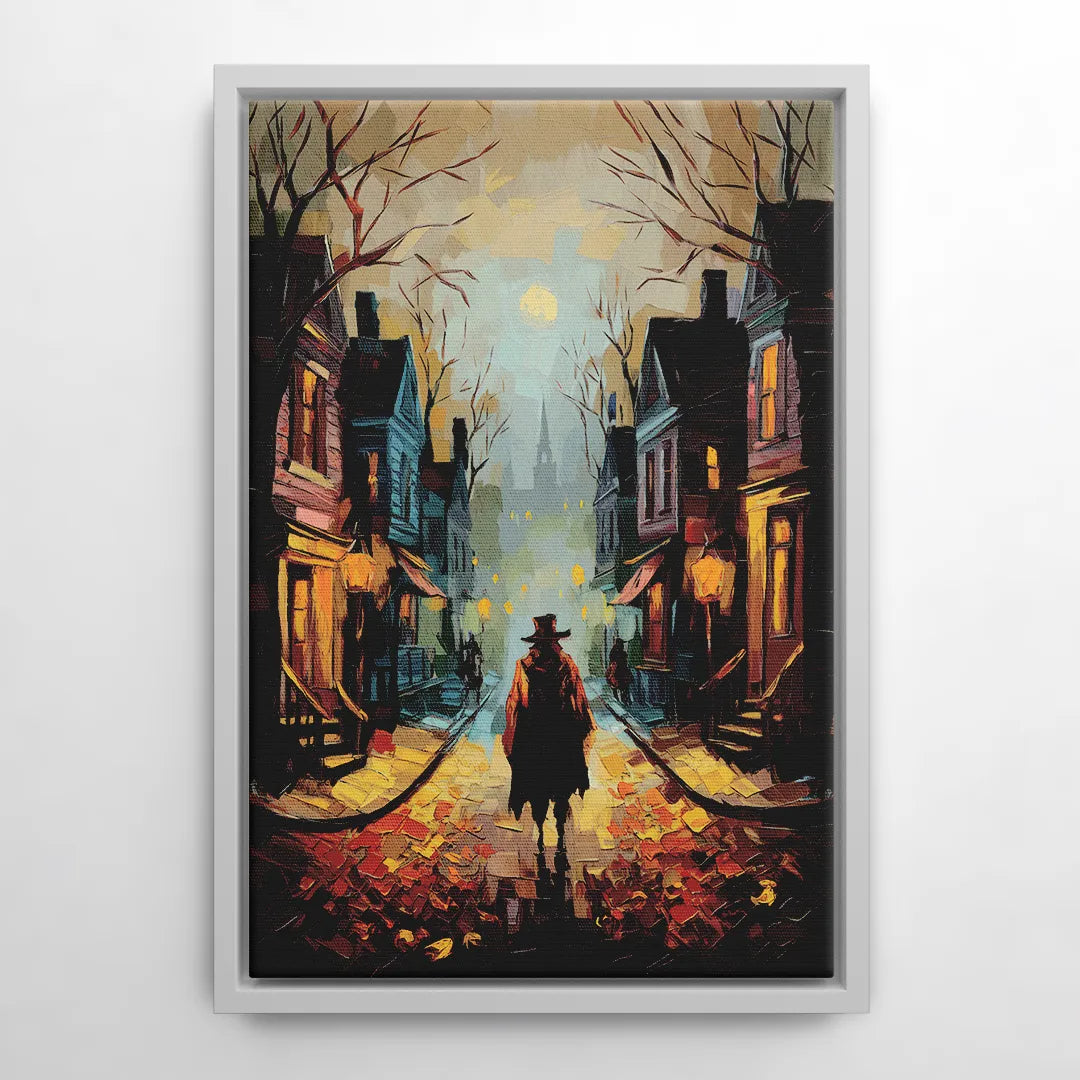 Salem Historic Downtown - White Frame Canvas