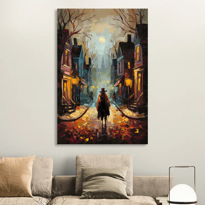 Salem Historic Downtown Sitting Room - Canvas Wall Art