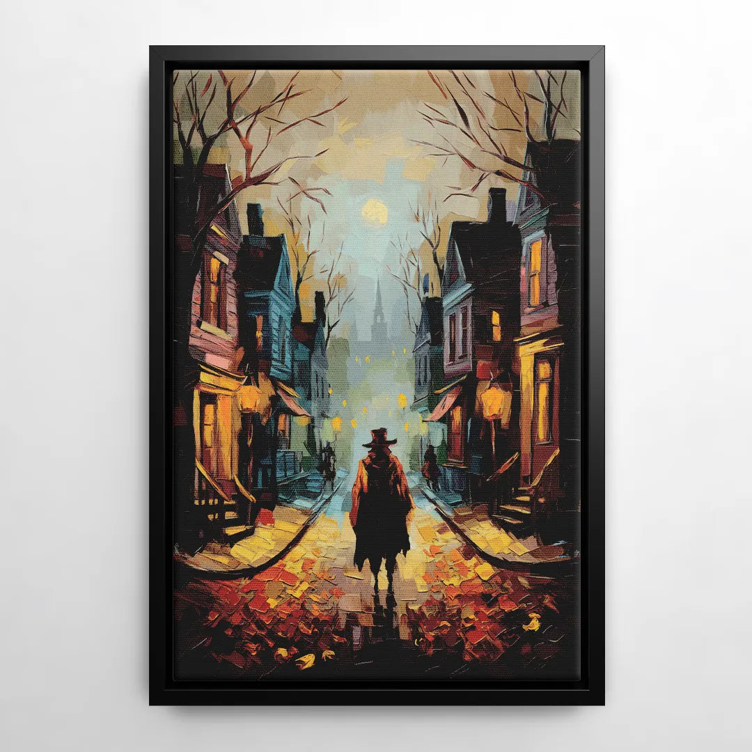 Salem Historic Downtown - Black Frame Canvas