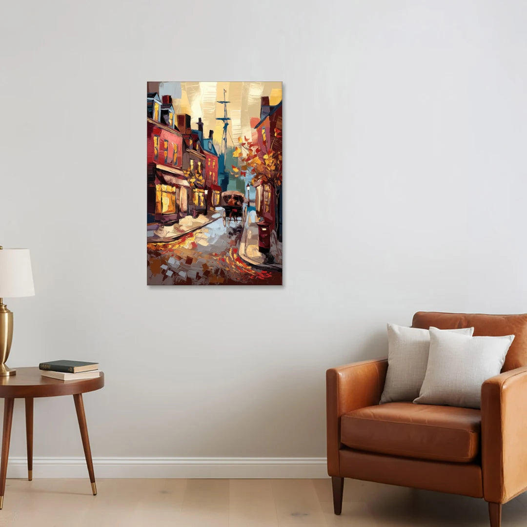 Salem New England Streets - Canvas Wall Art - Sofa - 24x36