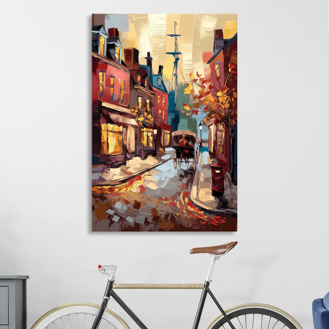 Salem New England Streets Sitting Room - Canvas Wall Art
