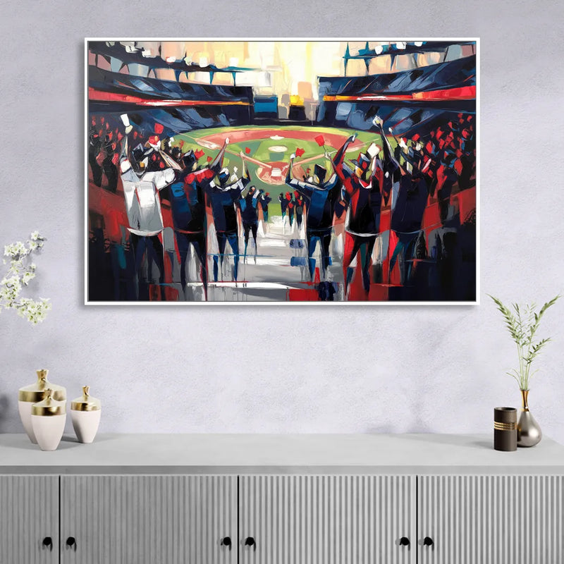 Salem Red Sox Fans Living Room - White Canvas Wall Art