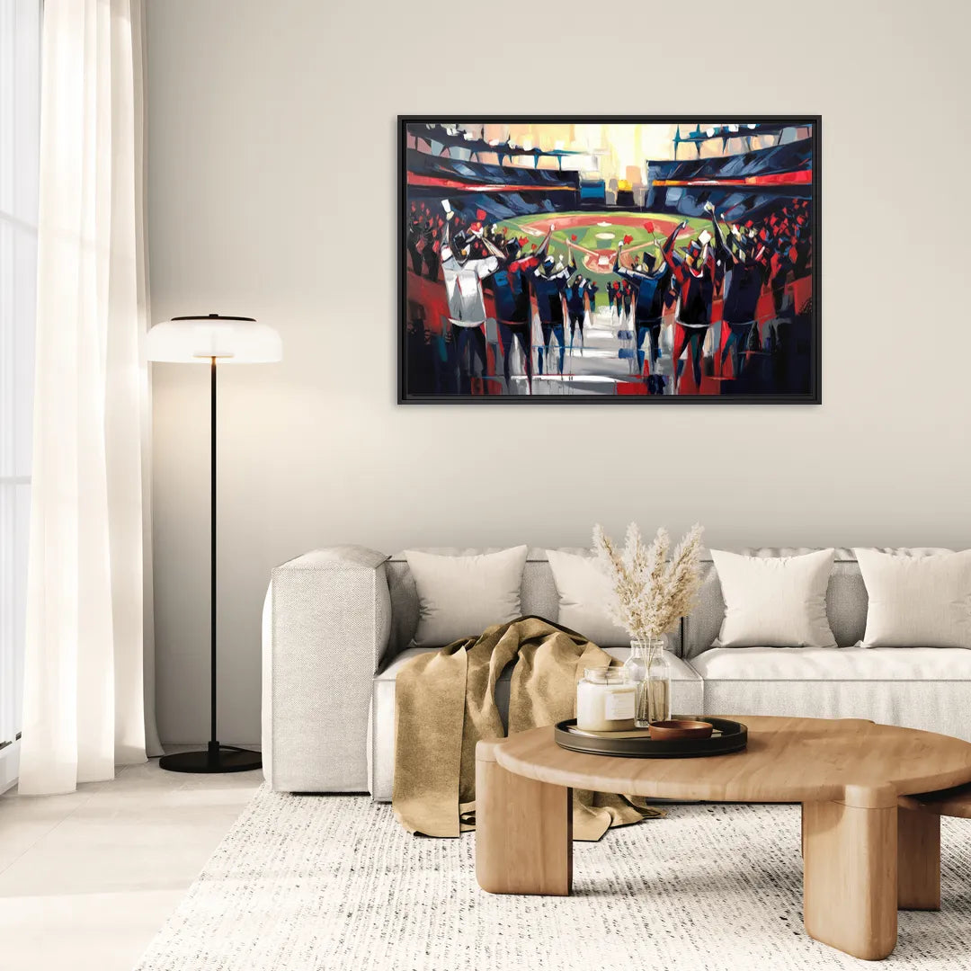 Salem Red Sox Fans - Living Room Black Frame Canvas