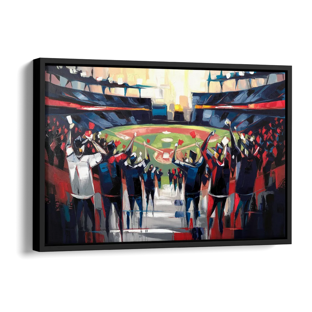 Salem Red Sox Fans Side - Black Canvas Wall Art