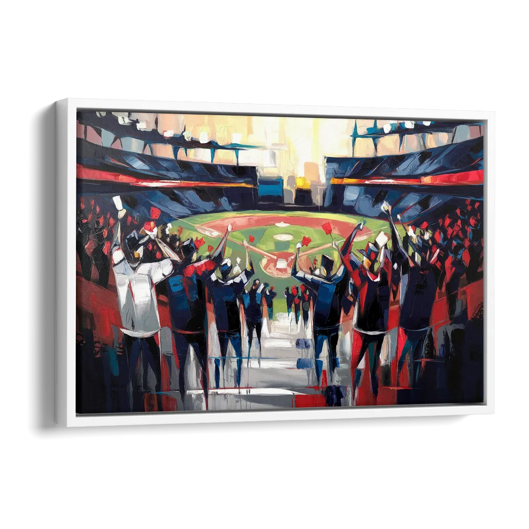 Salem Red Sox Fans Side - White Canvas Wall Art