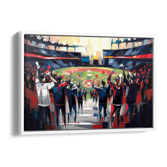 Salem Red Sox Fans Side - White Canvas Wall Art