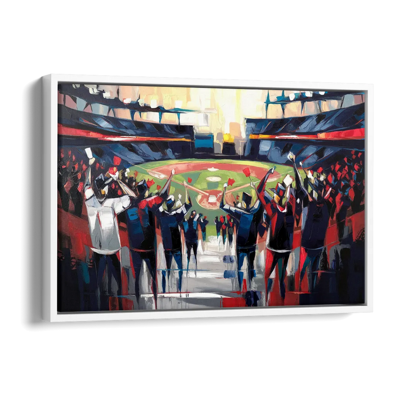 Salem Red Sox Fans Side - White Canvas Wall Art