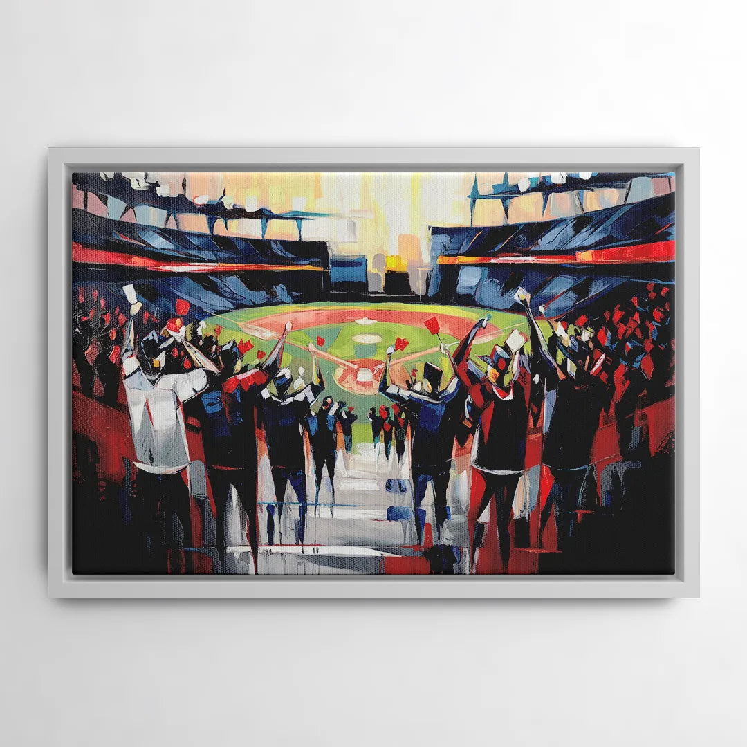 Salem Red Sox Fans - White Frame Canvas