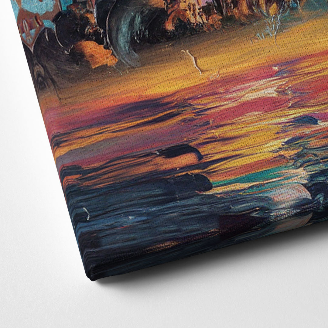 Salem Skyline Sunset Canvas Close Up