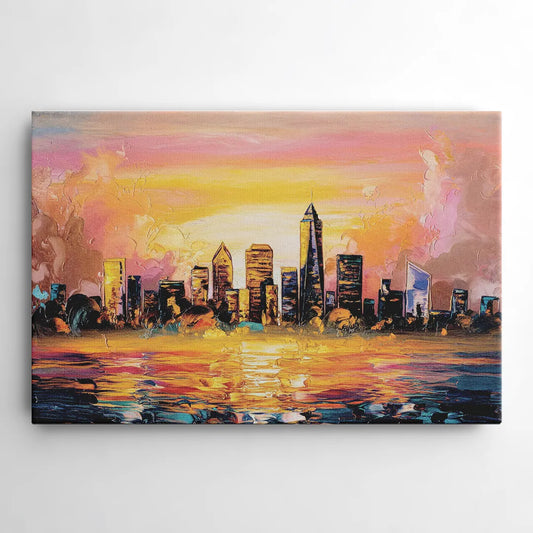Salem Skyline Sunset - Canvas Wall Art