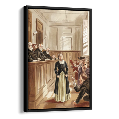 Salem Witch Trials Tribute Side - Black Canvas Wall Art