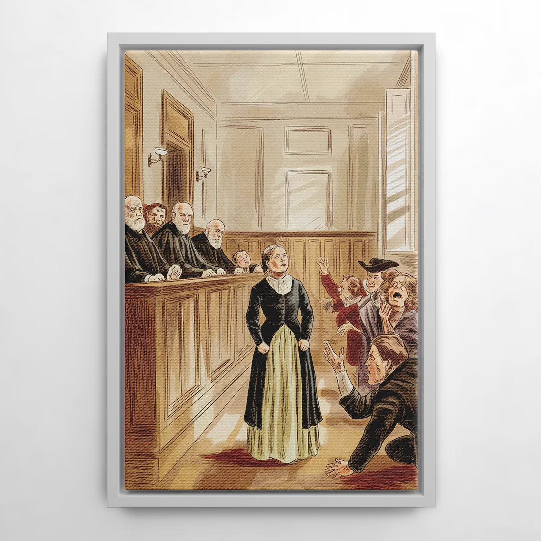 Salem Witch Trials Tribute - White Frame Canvas