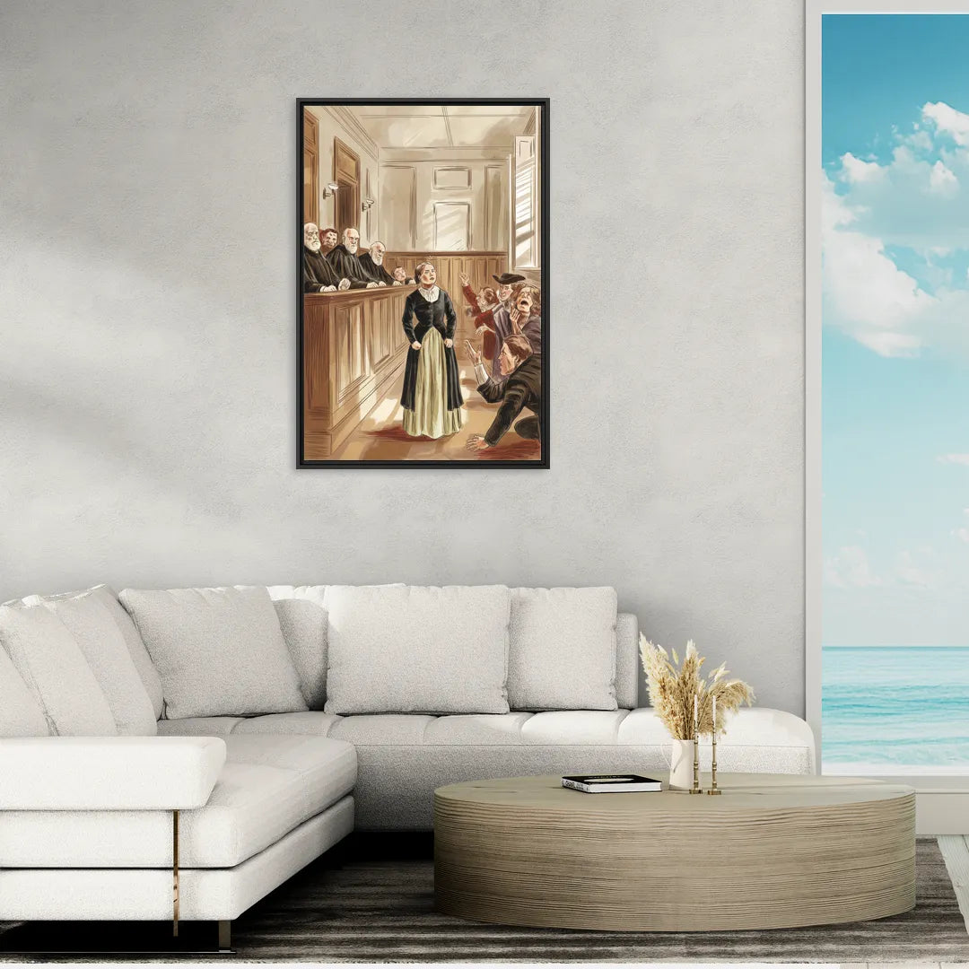 Salem Witch Trials Tribute - Living Room Black Frame Canvas