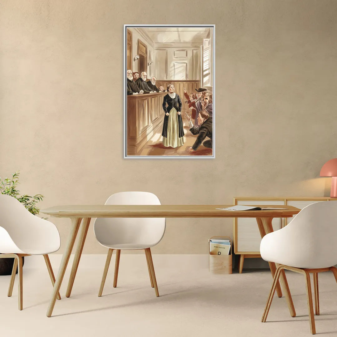 Salem Witch Trials Tribute - Living Room White Frame Canvas