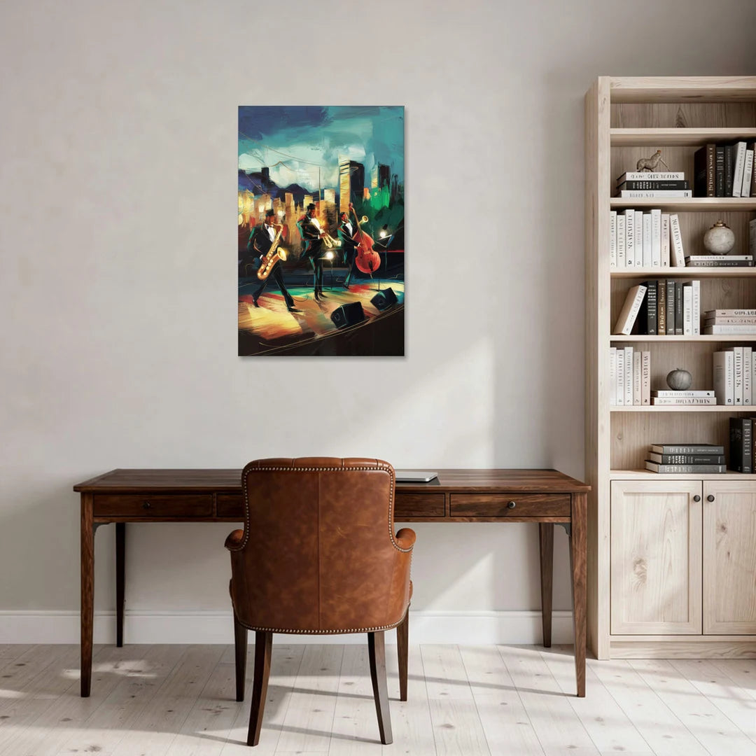 Salt Lake City Jazz Tribute - Canvas Wall Art - Office - 24x36