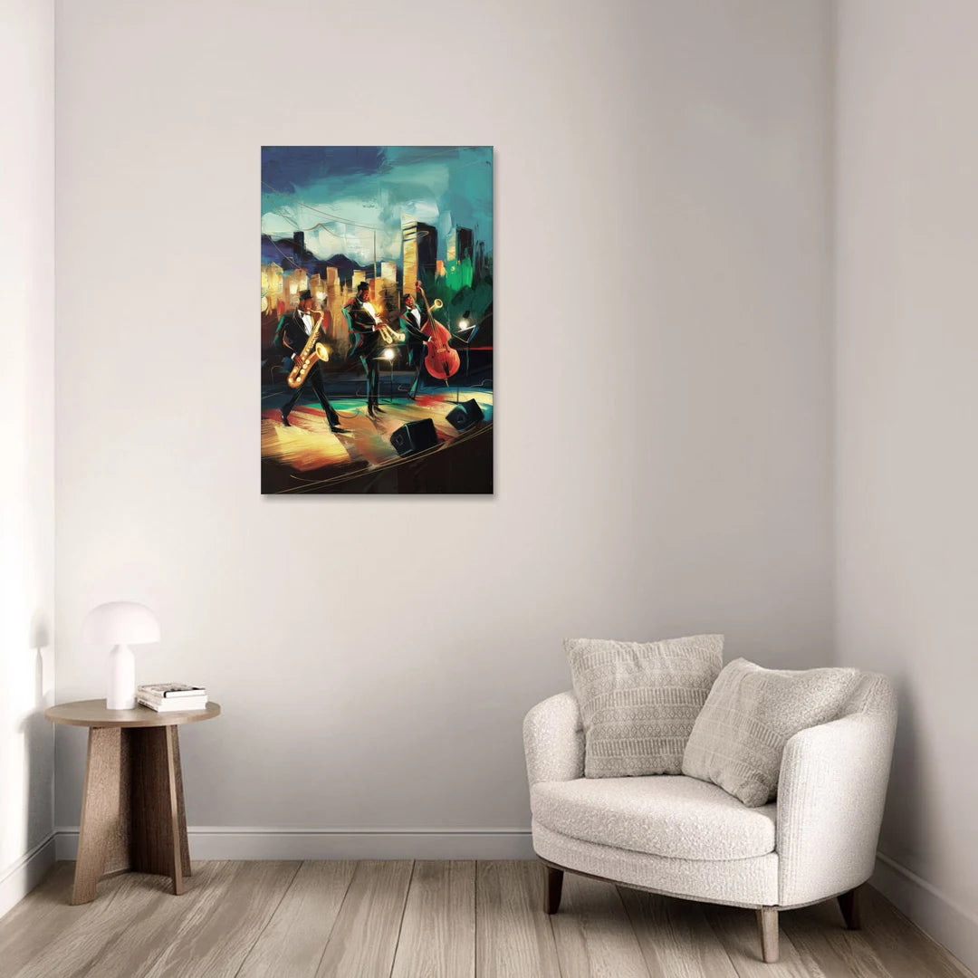 Salt Lake City Jazz Tribute - Canvas Wall Art - Sofa - 24x36