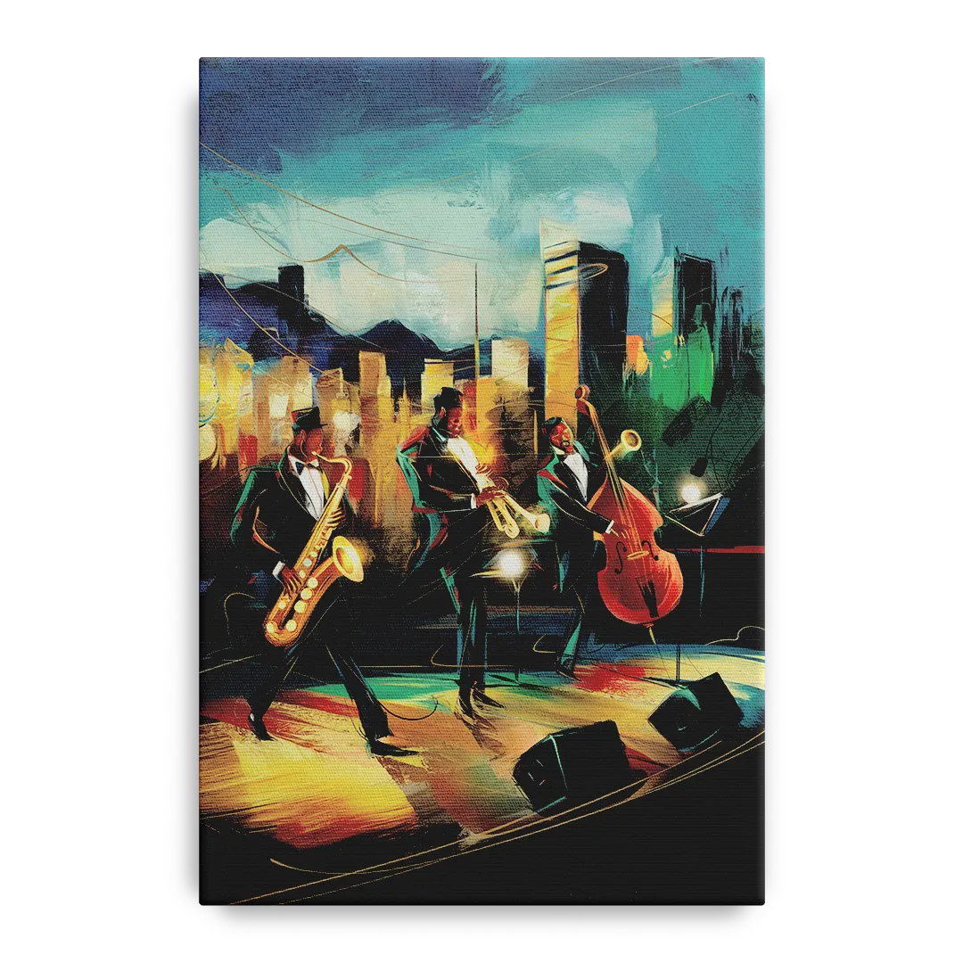 Salt Lake City Jazz Tribute Front - Canvas Wall Art