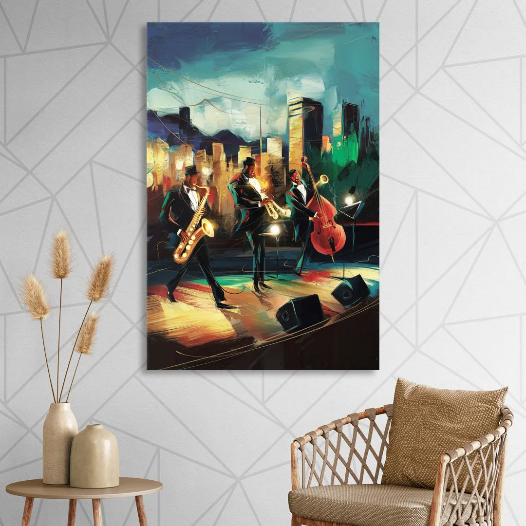 Salt Lake City Jazz Tribute Sitting Room - Canvas Wall Art