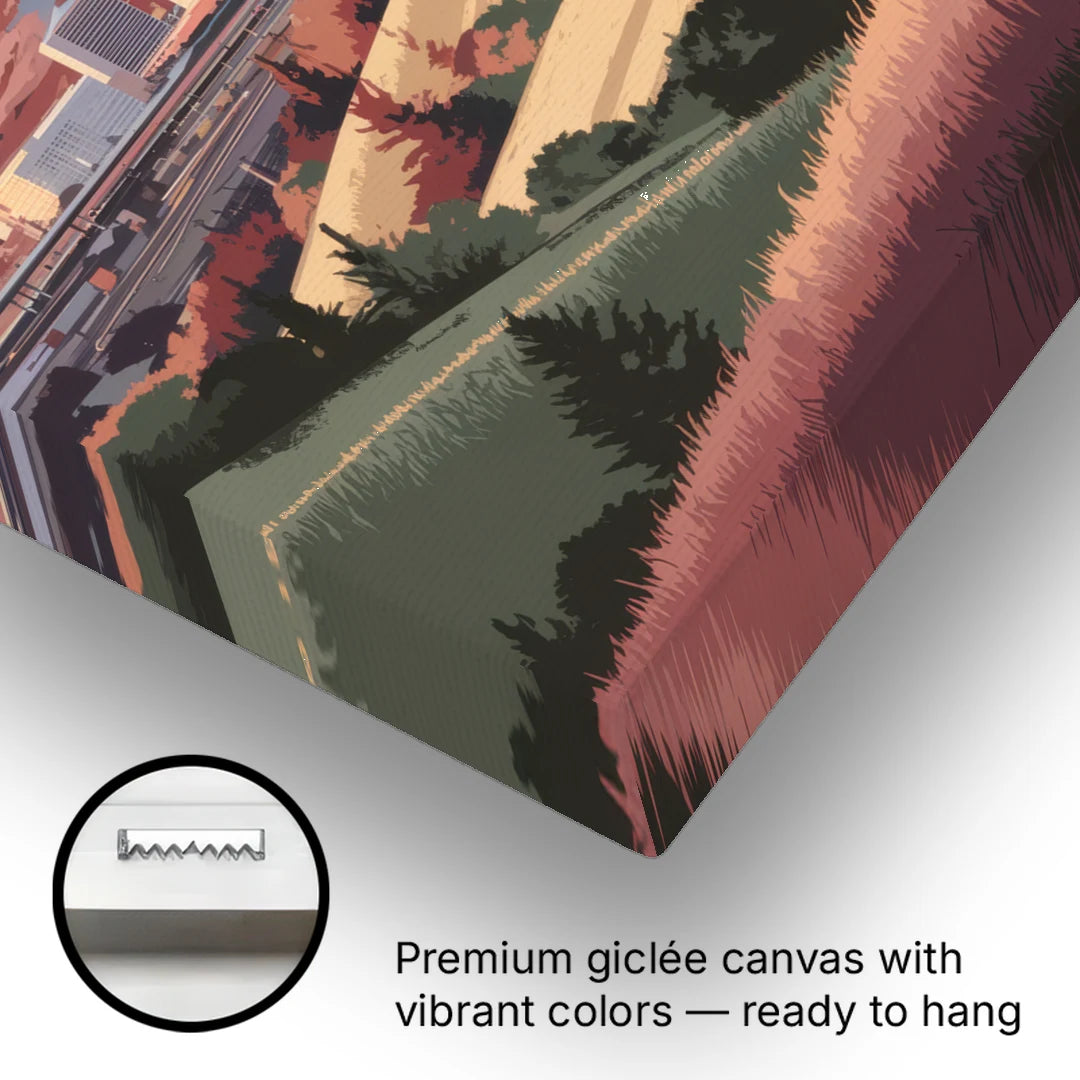 Salt Lake City Mountainscape - Canvas Wall Art - Gallery Wrap Corner