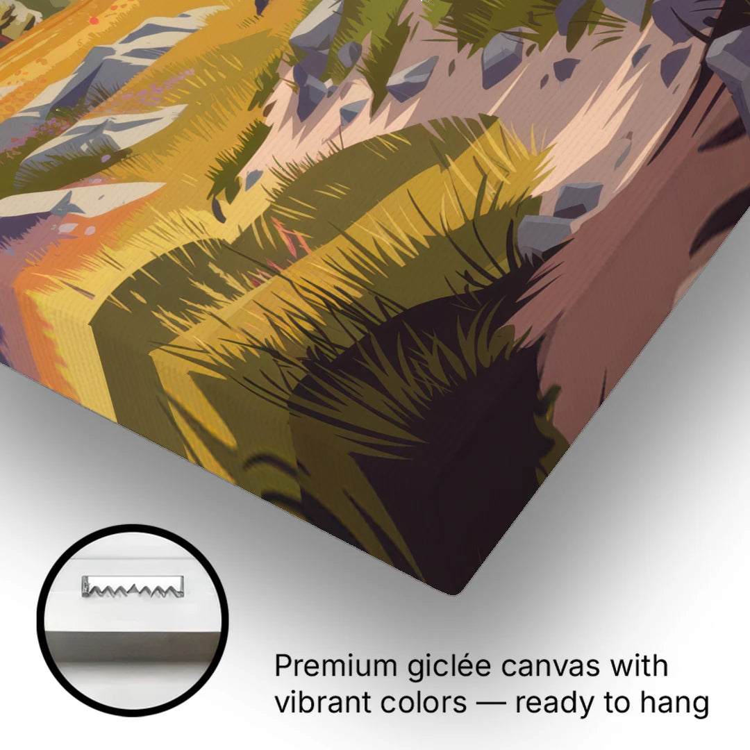 Salt Lake City Nature Trails - Canvas Wall Art - Gallery Wrap Corner