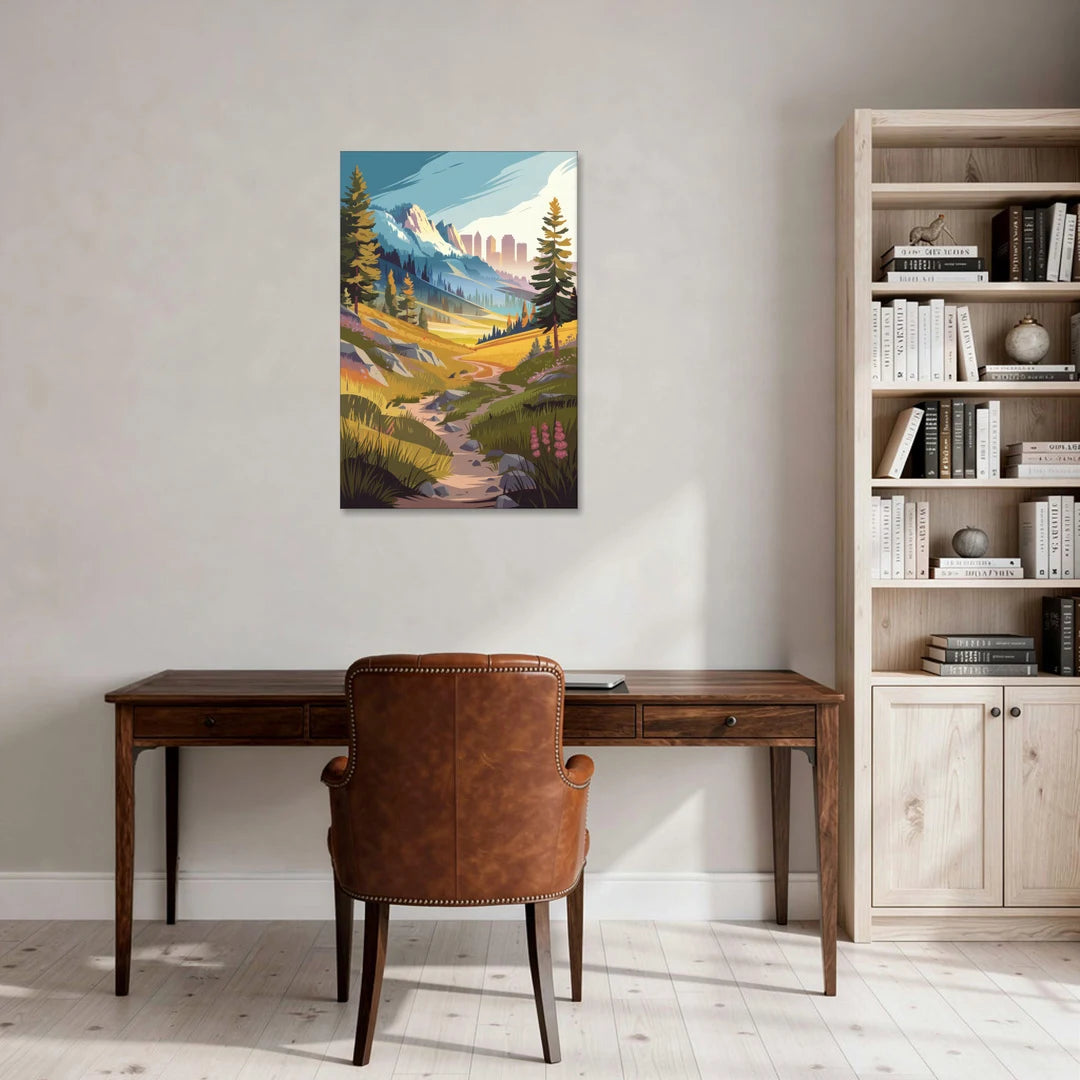 Salt Lake City Nature Trails - Canvas Wall Art - Office - 24x36